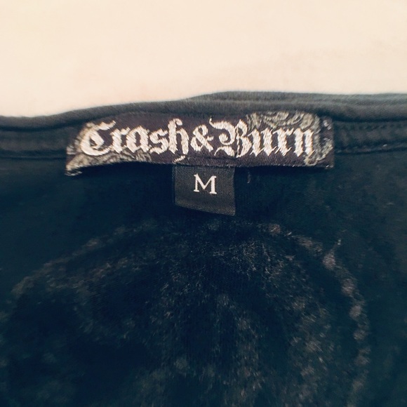 Crash and Burn sequin 3/4 sleeve t-shirt - Picture 5 of 7